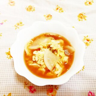 柚子胡椒風味♪大根のかきたまスープ